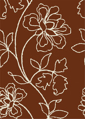 Cute tropical leave seamless watercolor pattern background. Leave vector illustration. Watercolor print in rustic vintage style, textile or wallpapers.