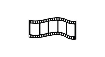 Fototapeta premium a simple black line drawing of a film strip icon