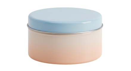 A calming pastel gradient jar holds the promise of sweet smelling delights a symbol of serenity in a modern design with