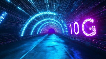 A tunnel with a sign that says 10G