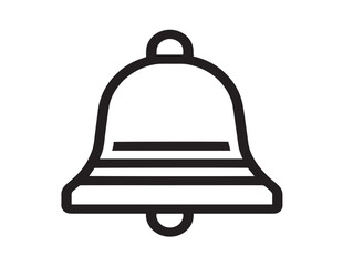 Modern elegant bell drawing in simple vector style
