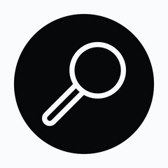 Magnifying Glass Search Ecommerce Isolated Vector Circular Style Icon