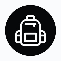 Obraz premium Backpack isolated vector circular style icon