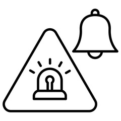 Emergency Notification Outline Icon