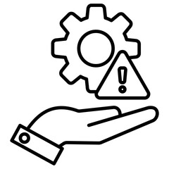 Risk Management Outline Icon