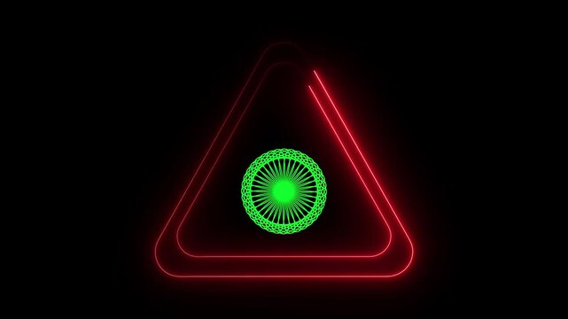 Green traffic light glowing icon design