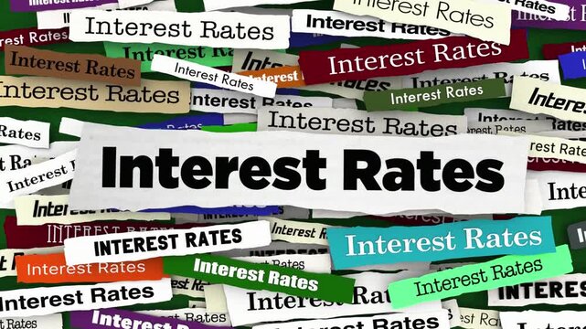 Interest Rates News Headlines Mortgage Borrow Loan 3d Animation
