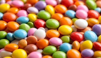 Obraz premium Colorful round candies close-up