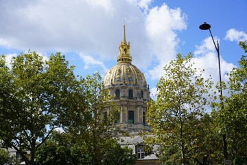 Le dome des Invalides &agrave; Paris France