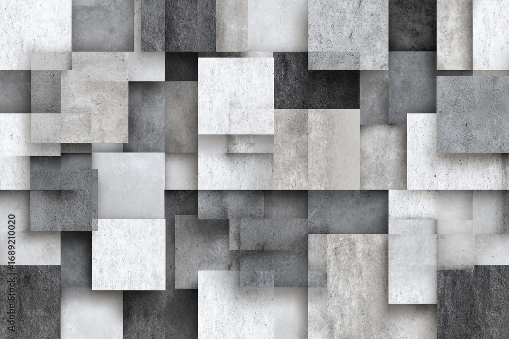 Aufkleber abstract grayscale square pattern design textured background
