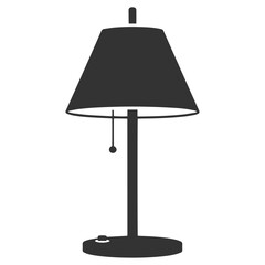 Black Lamp silhouette icon PNG | Minimal Flat Silhouette Icon Download