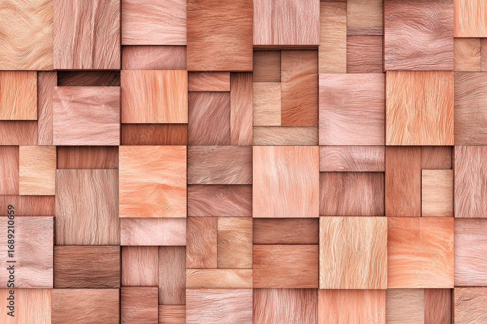 Poster wooden block wall texture background abstract design geometric pattern