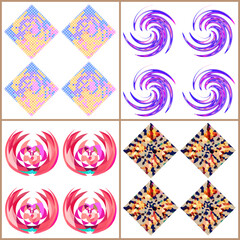 Fabric pattern, graphic design, decoration, colors