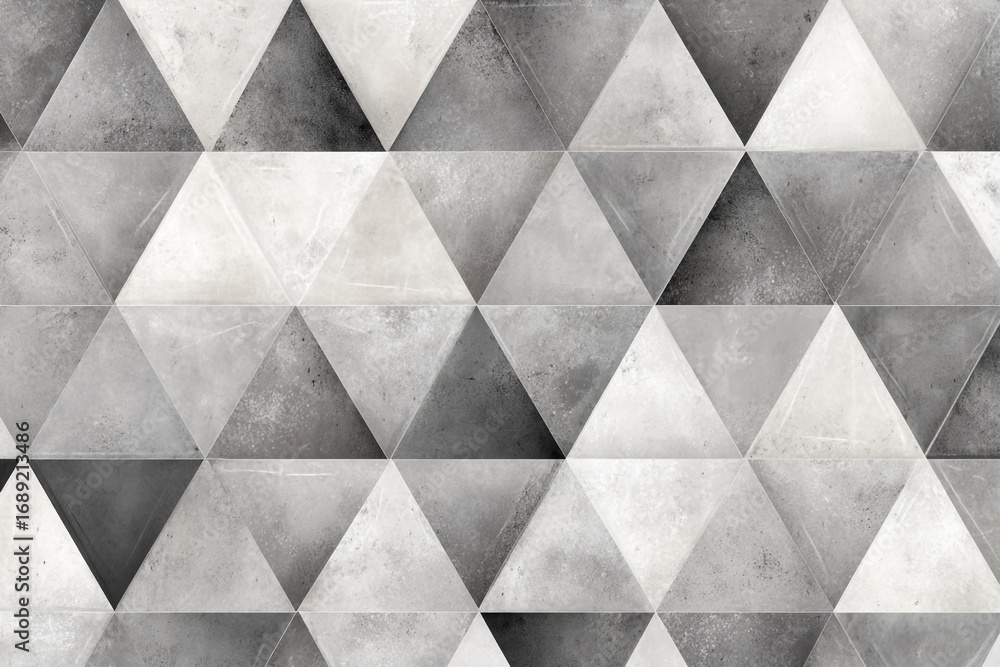 Poster geometric grayscale triangle tile pattern background design texture