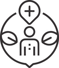 Life outline icon vector on white background 