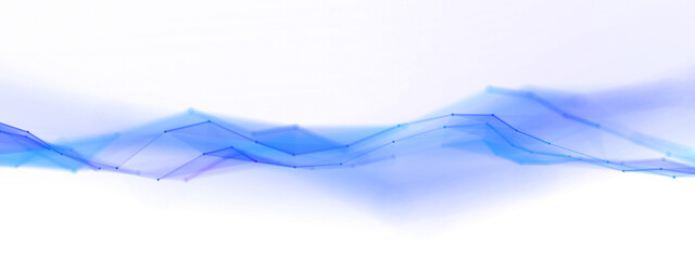 Chaotic intertwining lines, dots in blue, PNG format for logos, no background. Elegant wave design symbolizing musical flow. Ideal element for advertising, branding, presentations,  business visuals