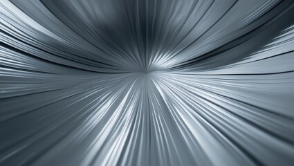 Abstract motion blur background with lines in a tunnel effect, silver and gray shades, creating a sense of speed and movement.