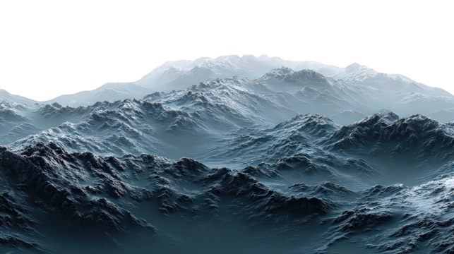 Dark Blue Textured Mountains Digital Art