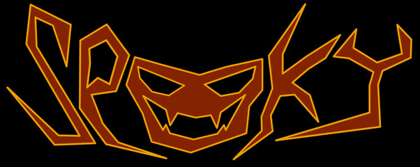 Spooky Halloween Typography Scary Design