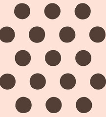 Seamless vector pattern of hand drawn polka dots, random spots in various sizes. Big and small dark circles in black and white. Stylish monochrome abstract background. Simple retro design elements.