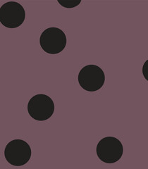 Seamless neutral polka dots pattern. White hand-drawn circles on dusty pink background. Abstract Random points ornament. Vector rose illustration for wallpaper, fabric, print, wrapping paper, textile