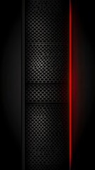 Dark Metallic Perforated Panel with Vibrant Red Neon Edge and Subtle Gradient Background