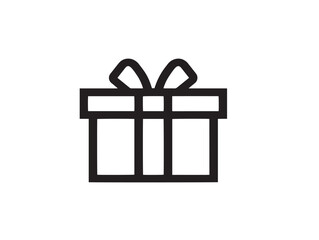 Elegant gift box icon with clean modern vector design