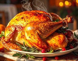 A Rustic, Deeply Roasted Turkey with a Crispy, Charred Skin