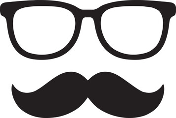 Black and white mustache and glasses prop for no shave november © Muhammad Foysal