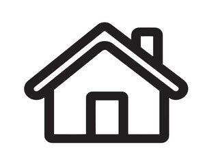 Minimalist house icon elegant clean outline in vector design