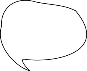 Set of blank speech bubble in flat design, chatting box, message box icon. Balloon doodle style of thinking sign symbol. Speech bubble isolated on background.