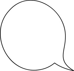 Set of blank speech bubble in flat design, chatting box, message box icon. Balloon doodle style of thinking sign symbol. Speech bubble isolated on background.