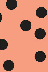 Seamless neutral polka dots pattern. White hand-drawn circles on dusty pink background. Abstract Random points ornament. Vector rose illustration for wallpaper, fabric, print, wrapping paper, textile