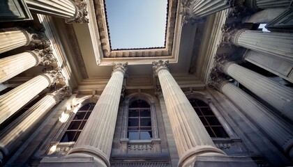 Obraz premium columns of historic building