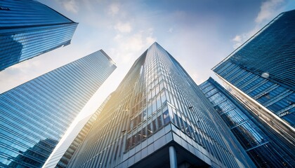 a high rise building in a financial district
