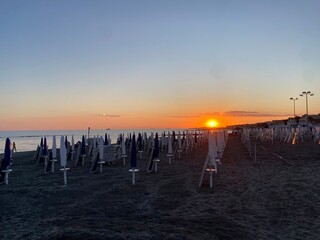 sunset on the beach