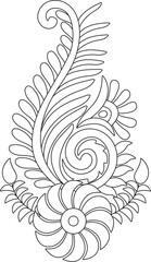 Intricate paisley floral design for relaxing coloring pages creative expression white background