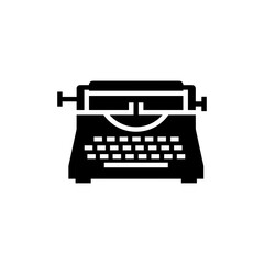 Typewriter Icon – Vector Symbol for Writing & Vintage Office