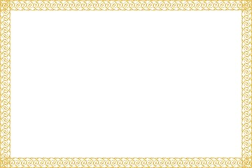 Simple Frame, Photo Frame, Border Frame with White Background, Golden Color Frame, Unique Frame