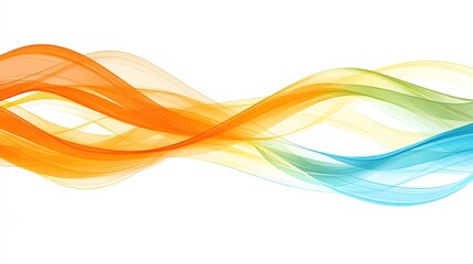 Abstract Flowing Waves of Vibrant Colors