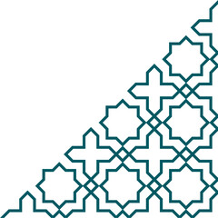 Islamic Geometric Corner Decoration