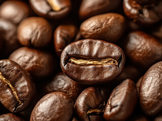 Small batch coffee embodies craftsmanship and attention to detail. Close-up of various roasted coffee beans showcasing rich textures and colors.