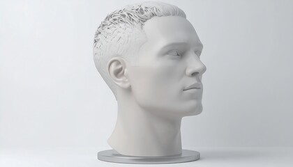 3D Rendered Male Mannequin Head