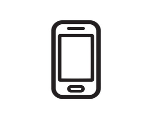 Modern phone symbol icon in minimalistic elegant line vector
