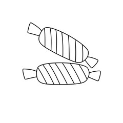 Two candy sticks with stripes on them