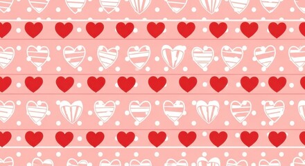 Pink hearts and polka dots wallpaper for valentine's day celebrations