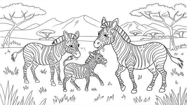 zebra and foal