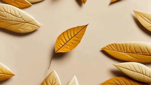 Macro Zoom on Fall Leaves - UI & Ads Background Loop
