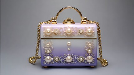 Elegant white crocodile leather handbag on a draped silk fabric background