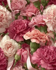 Obraz premium Beautiful arrangement of pink flowers.